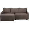 ECKSOFA Braun Cord  - Schwarz/Braun, KONVENTIONELL, Kunststoff/Textil (217/146cm) - Carryhome