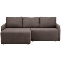 ECKSOFA in Cord Braun  - Schwarz/Braun, Konventionell, Kunststoff/Textil (217/146cm) - Carryhome