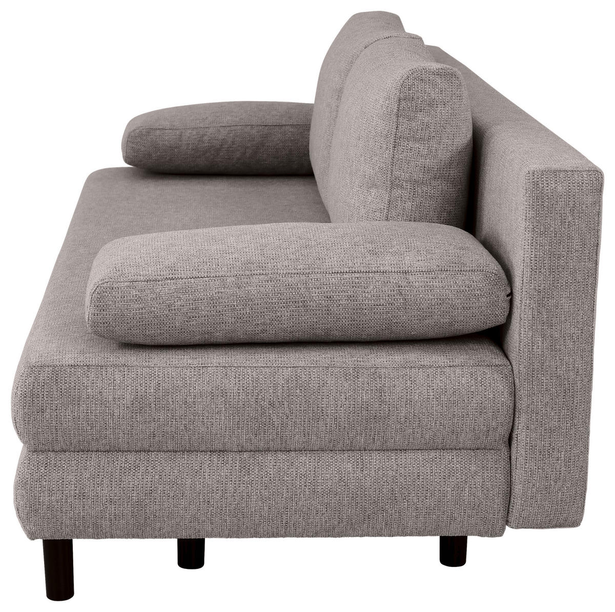 SCHLAFSOFA Webstoff Dunkelgrau  - Dunkelgrau/Schwarz, Design, Textil/Metall (197/84/92,5cm) - home24