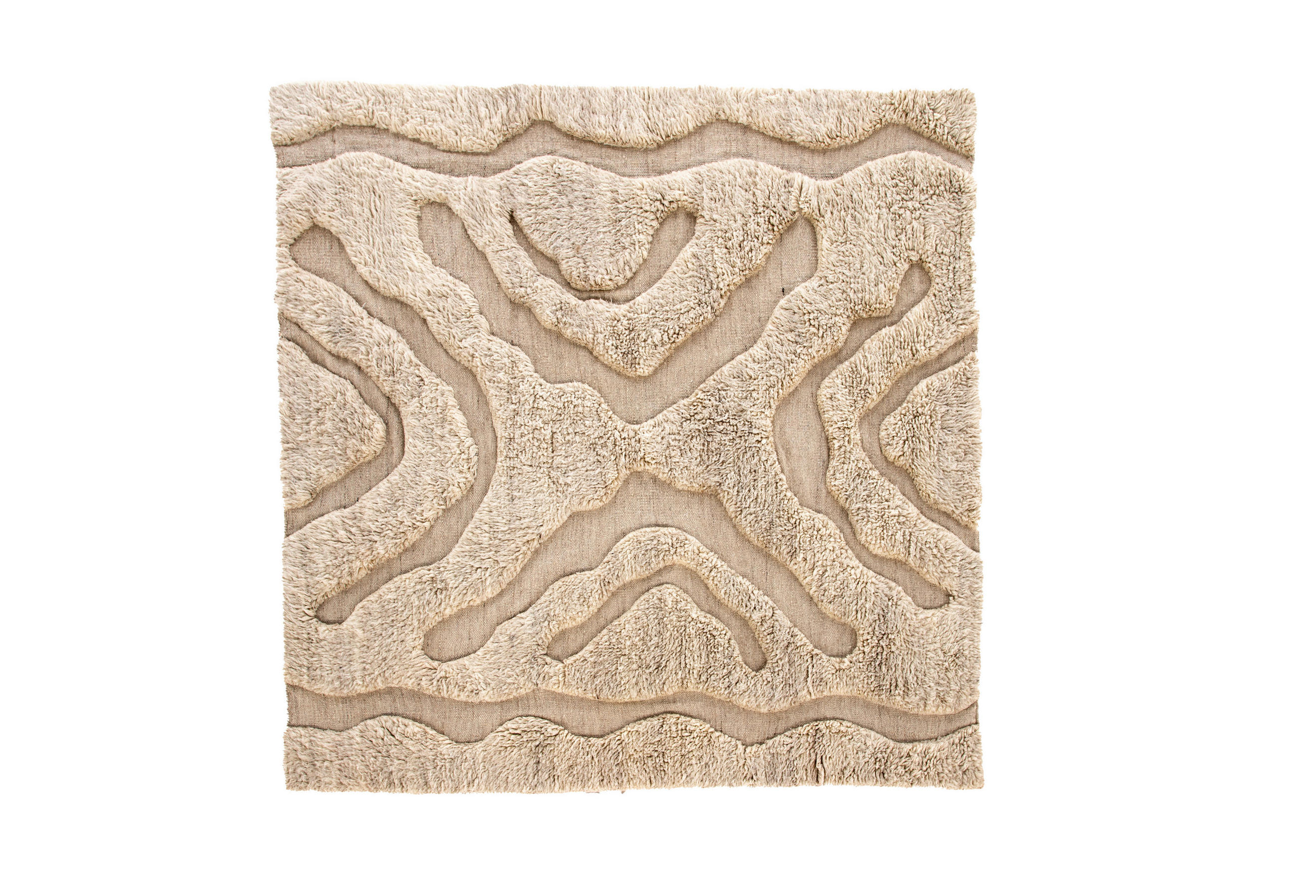 HOCHFLORTEPPICH 400/400 cm Weiß, Beige  - Beige/Weiß, LIFESTYLE, Textil (400/400cm) - P & B