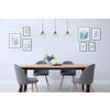 HÄNGELEUCHTE 109/25/120 cm    - Schwarz/Braun, Design, Glas/Holz (109/25/120cm) - Globo