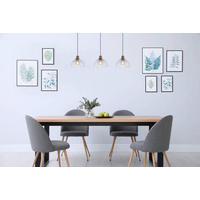 HÄNGELEUCHTE 109/25/120 cm    - Schwarz/Braun, Design, Glas/Holz (109/25/120cm) - Globo