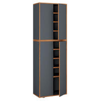 SCHUHSCHRANK Anthrazit, Honigeiche  - Honigeiche/Anthrazit, Design, Holzwerkstoff/Kunststoff (60/183/33cm) - MID.YOU