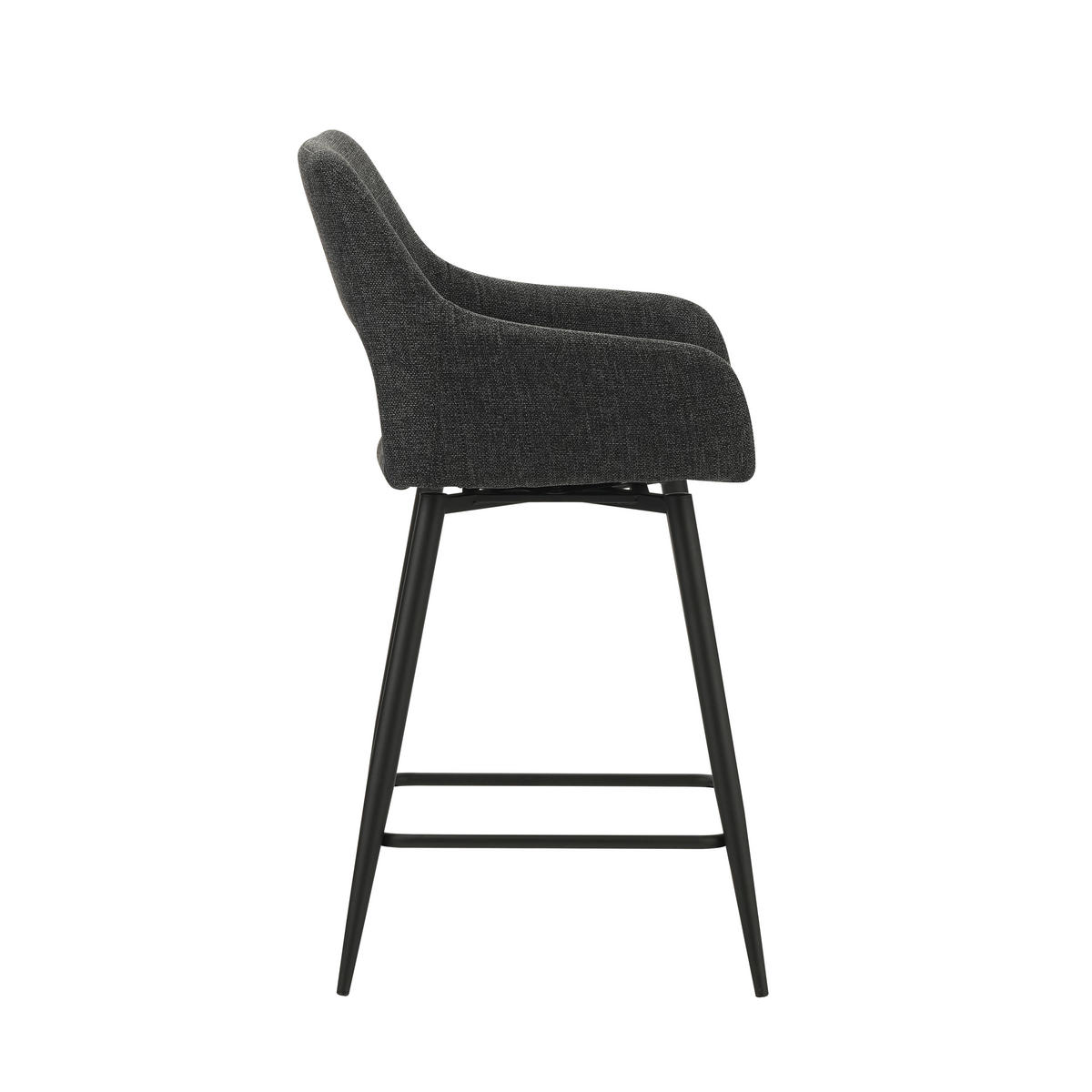 BARHOCKER-SET in Schwarz  - Schwarz, MODERN, Textil/Metall (51,5/97/54cm) - MID.YOU