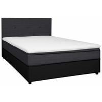 BOXBETT 140/200 cm  in Anthrazit, Schwarz  - Anthrazit/Schwarz, KONVENTIONELL, Holz/Textil (140/200cm) - Carryhome