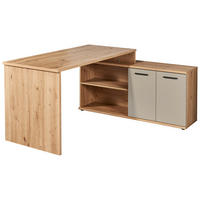 SCHREIBTISCHKOMBINATION Kaschmir, Eiche Artisan  - Kaschmir/Eiche Artisan, MODERN, Holzwerkstoff (161/74/130cm) - MID.YOU