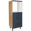 GERÄTEUMBAUSCHRANK 60/168/58 cm  in Blau, Eichefarben  - Blau/Eichefarben, MODERN, Holzwerkstoff/Metall (60/168/58cm) - Nobilia