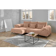 ECKSOFA  in Cord Altrosa  176/311 cm  - Schwarz/Altrosa, KONVENTIONELL, Textil/Metall (176/311cm) - Carryhome