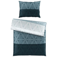 POSTEĽNÁ BIELIZEŇ, satén, modrá, 140/200 cm - modrá, Konventionell, textil (140/200cm) - Esposa