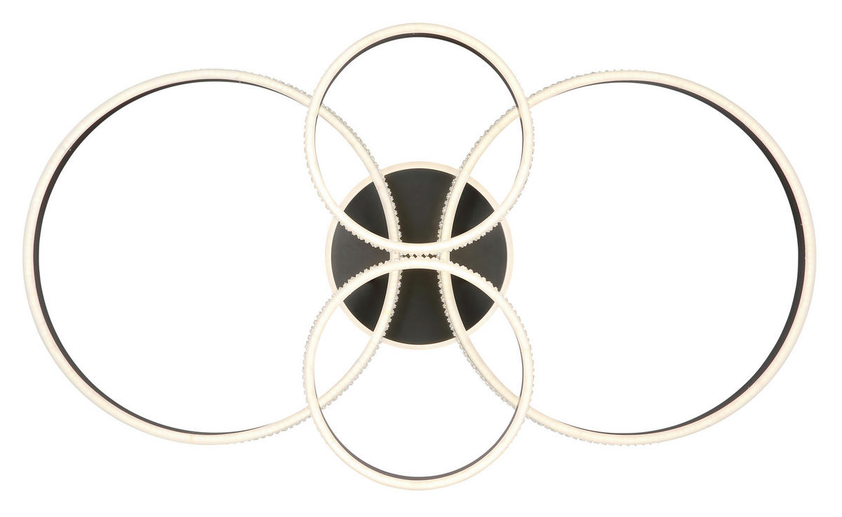 LED SVJETILJKA STROPNA GROUNI  - boje titana/prozirno, Design, metal/plastika (51,5/11,4cm) - Globo