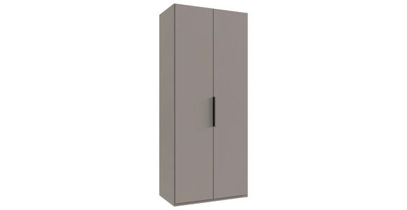 DREHTÜRENSCHRANK in Sahara - Schwarz/Sahara, KONVENTIONELL, Holzwerkstoff/Metall (100/236/58cm) - Hom`in