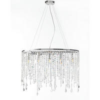 KRONLEUCHTER 75/40/120 cm   - Chromfarben, KONVENTIONELL, Glas/Metall (75/40/120cm)