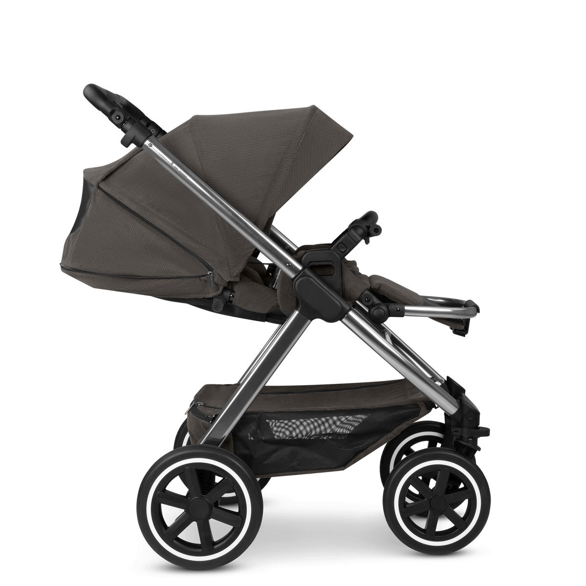 KINDERWAGEN  Samba 2  Almond  - Platinfarben/Grau, Basics, Metall (60/108/88cm) - ABC Design