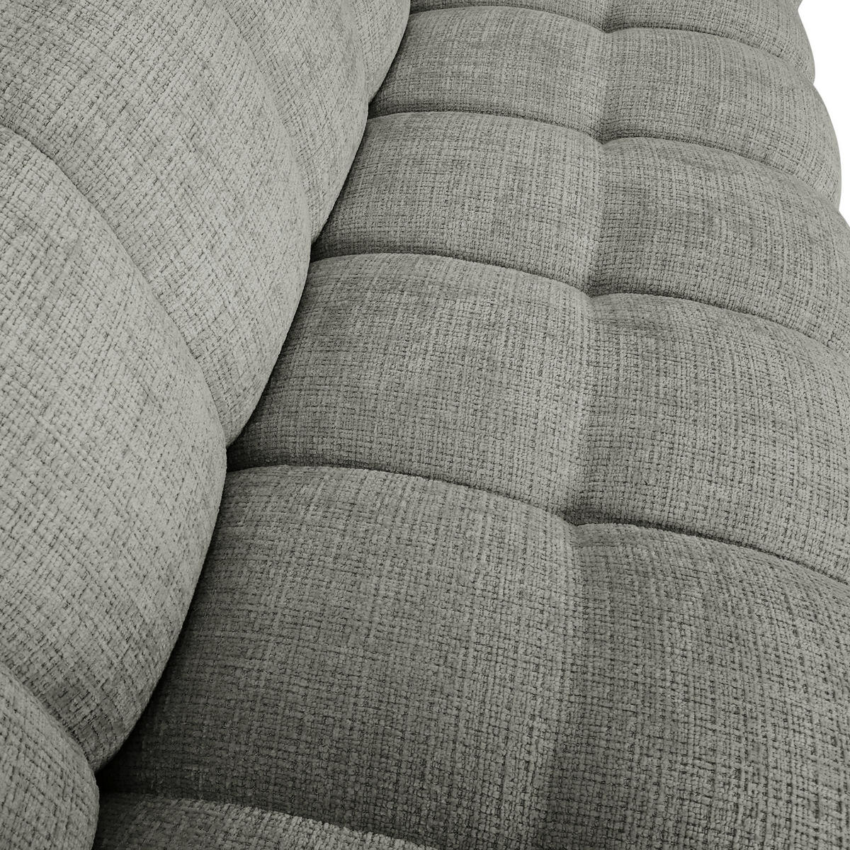 BIG SOFFA i chenille mörkgrå  - mörkgrå/svart, Klassisk, textil/plast (217/74/100cm) - MID.YOU