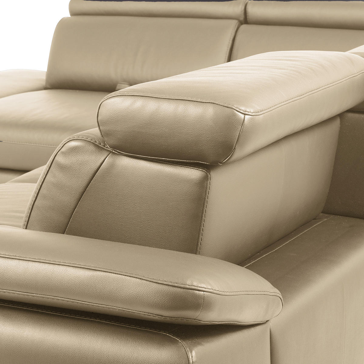 ECKSOFA  in Lederlook Echtleder Hellgrau  220/274 cm  - Hellgrau/Schwarz, Design, Leder/Textil (220/274cm) - Livetastic