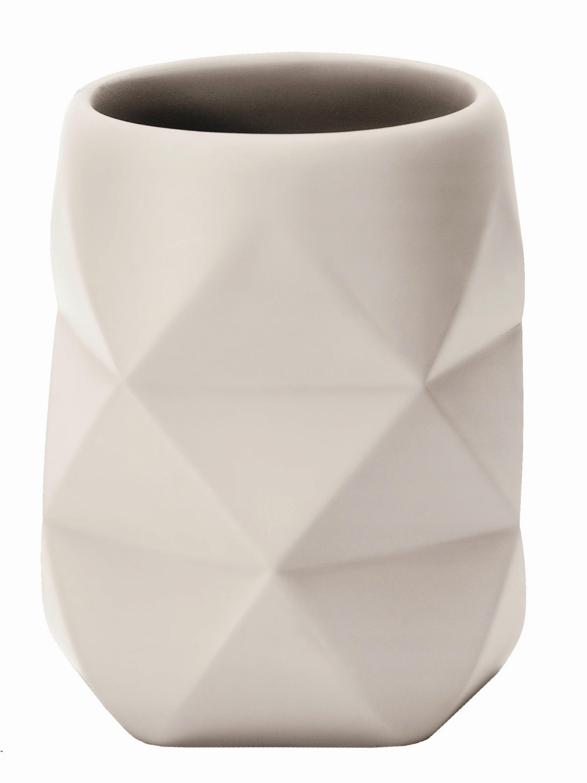 ZAHNPUTZBECHER CRACKLE  - Creme, KONVENTIONELL, Kunststoff (8/10cm) - Kleine Wolke