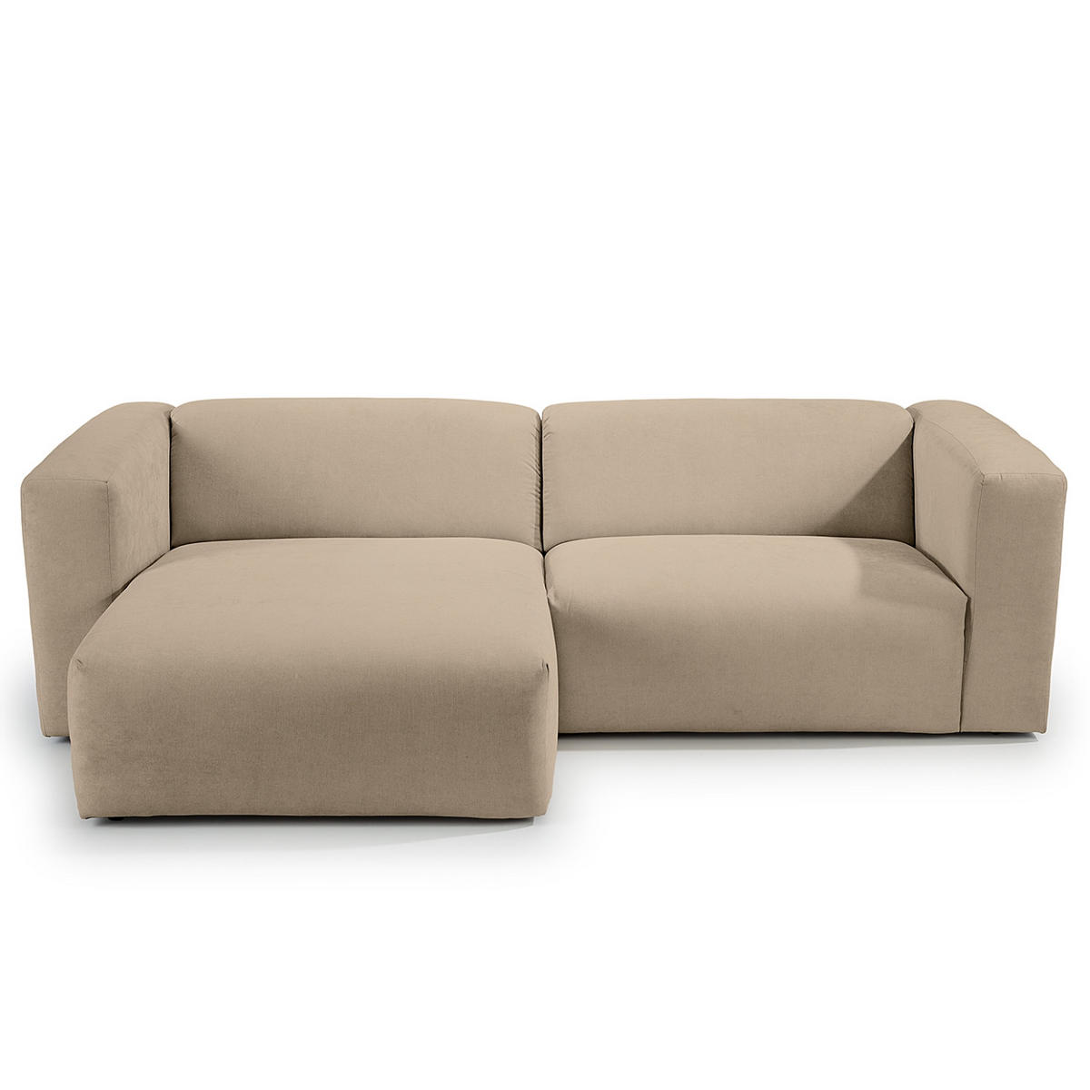ECKSOFA in Struktur Taupe  - Taupe, Modern, Textil (255/72/160cm) - Trendmanufaktur