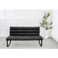 SITZBANK 180/94,5/70 cm Webstoff Anthrazit  - Anthrazit/Schwarz, Design, Textil/Metall (180/94,5/70cm) - Novel
