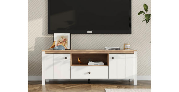 LOWBOARD  143/53.5/40 cm 1 Schublade(n) stehend  - Schwarz/Weiß, Basics, Holzwerkstoff/Kunststoff (143/53.5/40cm) - Carryhome