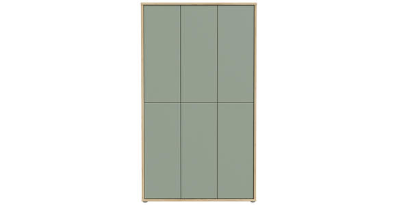 SCHUHSCHRANK 109,2/191,9/34,9 cm  - Salbeigrün/Eiche Artisan, MODERN, Holzwerkstoff/Kunststoff (109,2/191,9/34,9cm) - Xora