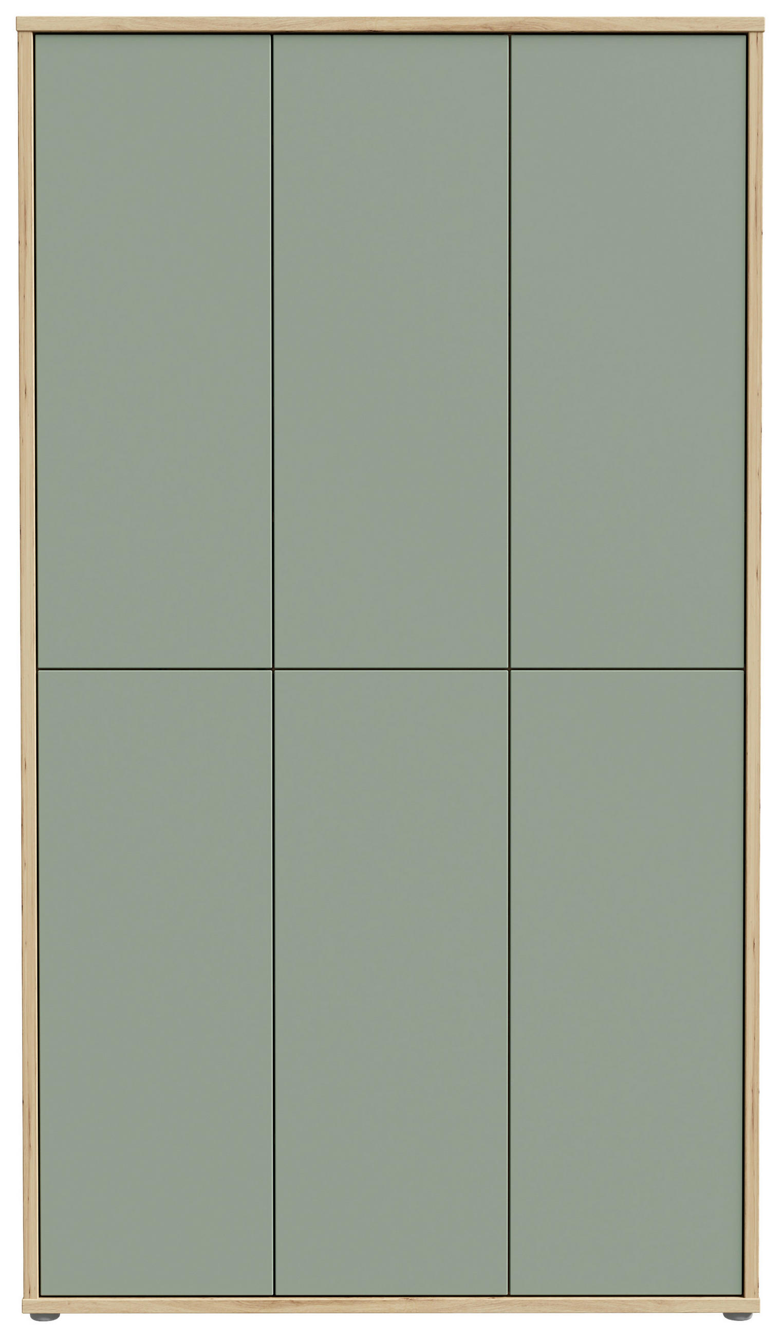 SCHUHSCHRANK Salbeigrün, Eiche Artisan  - Salbeigrün/Eiche Artisan, MODERN, Holzwerkstoff/Kunststoff (109,2/191,9/34,9cm) - Xora