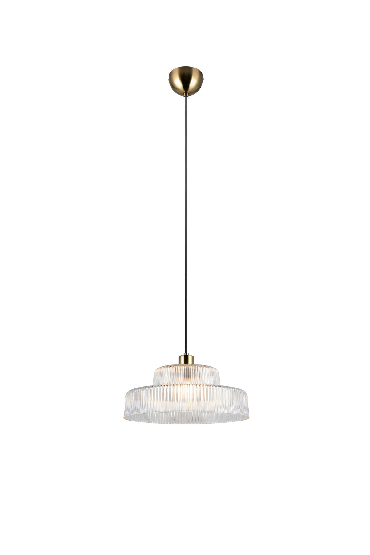 HÄNGELEUCHTE Abella 35/150 cm   - Transparent/Messingfarben, LIFESTYLE, Glas/Metall (35/150cm)