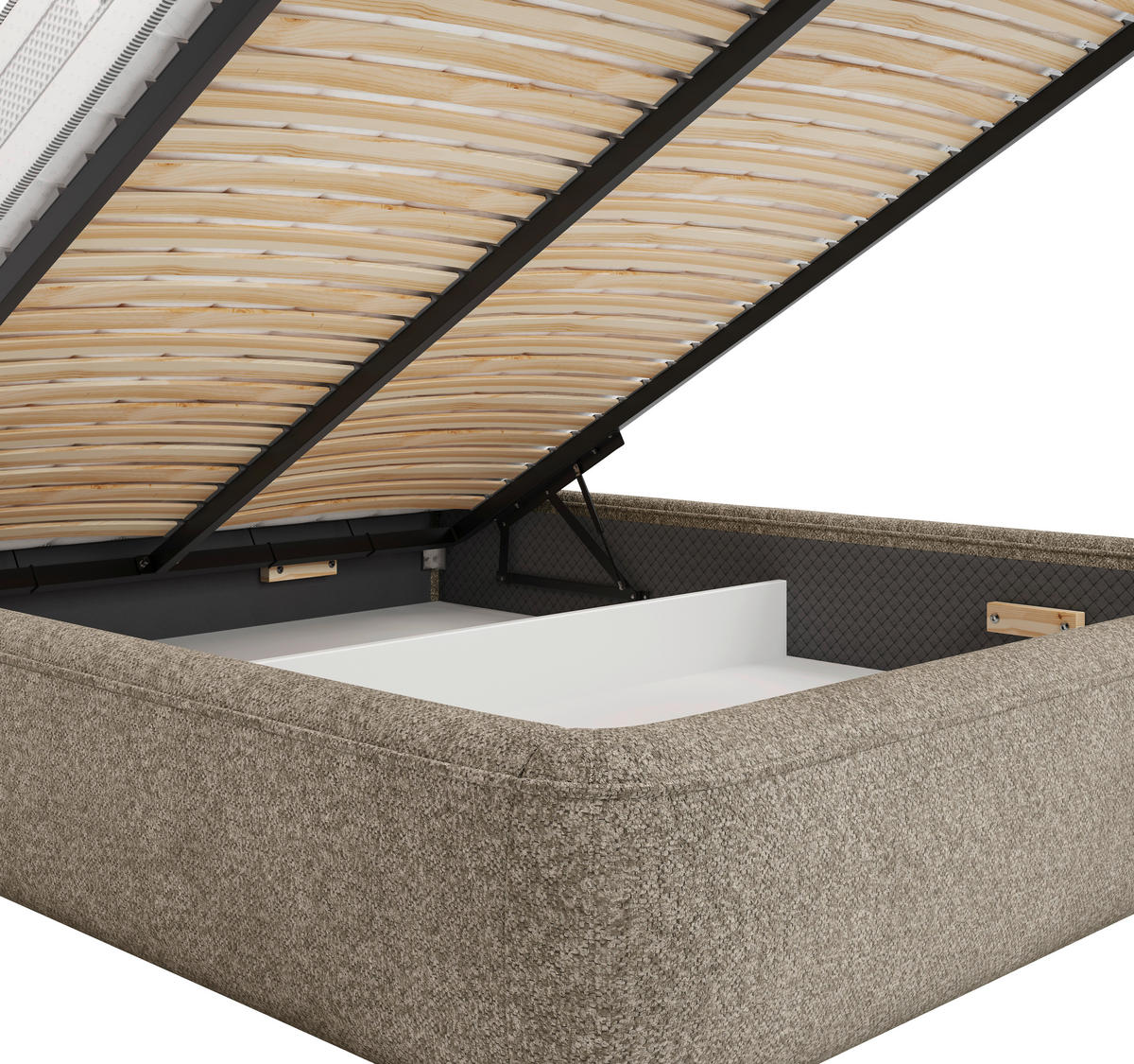 POLSTERBETT 180/200 cm  Taupe  - Taupe/Schwarz, Modern, Holz/Holzwerkstoff (180/200cm) - MID.YOU