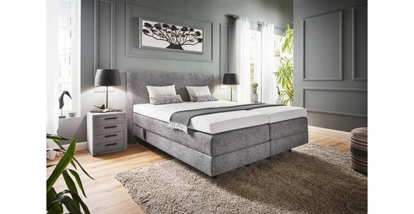 BOXSPRINGBETT 160/200 cm  in Grau  - Grau, KONVENTIONELL, Holz/Textil (160/200cm) - Dieter Knoll