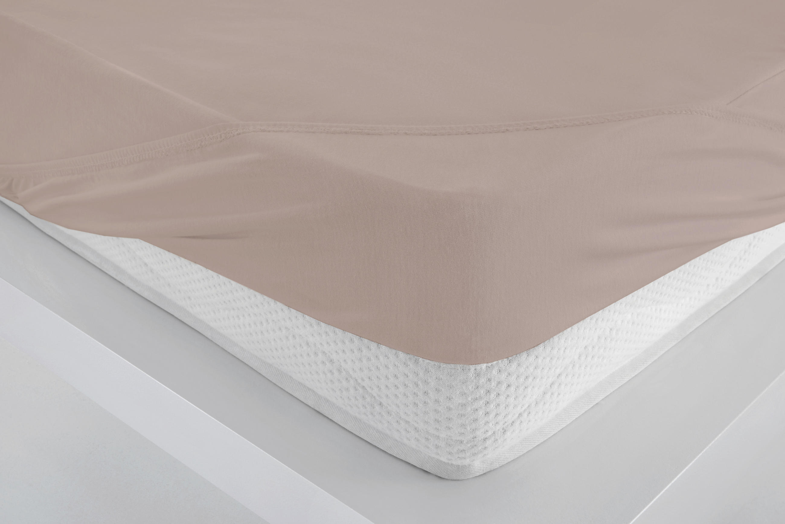 SPANNLEINTUCH 120/200 cm Jersey  - Braun, Basics, Textil (120/200cm)