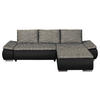 ECKSOFA Grau, Schwarz Textilgeflecht  - Chromfarben/Schwarz, Design, Textil (266/175cm) - Livetastic