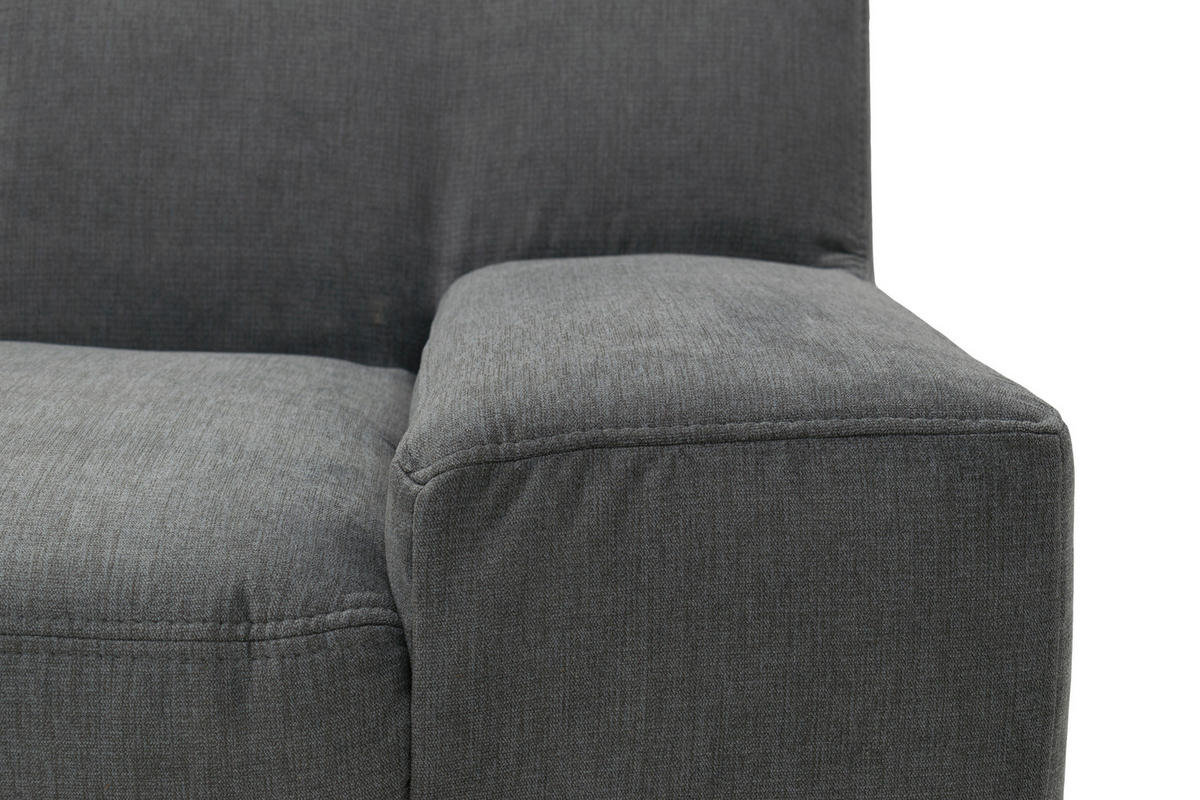 WOHNLANDSCHAFT in Webstoff Dunkelgrau  - Wengefarben/Dunkelgrau, Design, Holz/Textil (153/328/212cm) - MID.YOU