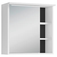 SPIEGELSCHRANK 60/61/28 cm  - Schwarz/Weiß, MODERN, Glas/Holzwerkstoff (60/61/28cm) - MID.YOU