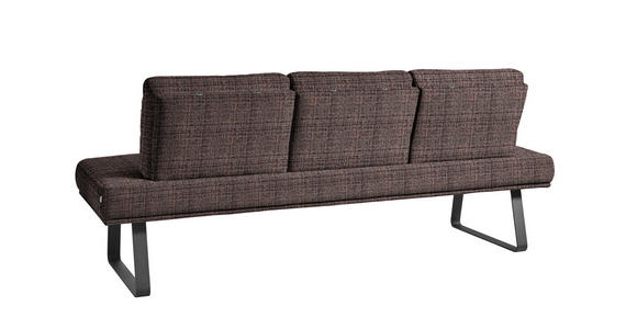 SITZBANK 209/92/78 cm in Schwarz, Dunkelbraun - Dunkelbraun/Schwarz, Design, Textil/Metall (209/92/78cm) - Dieter Knoll