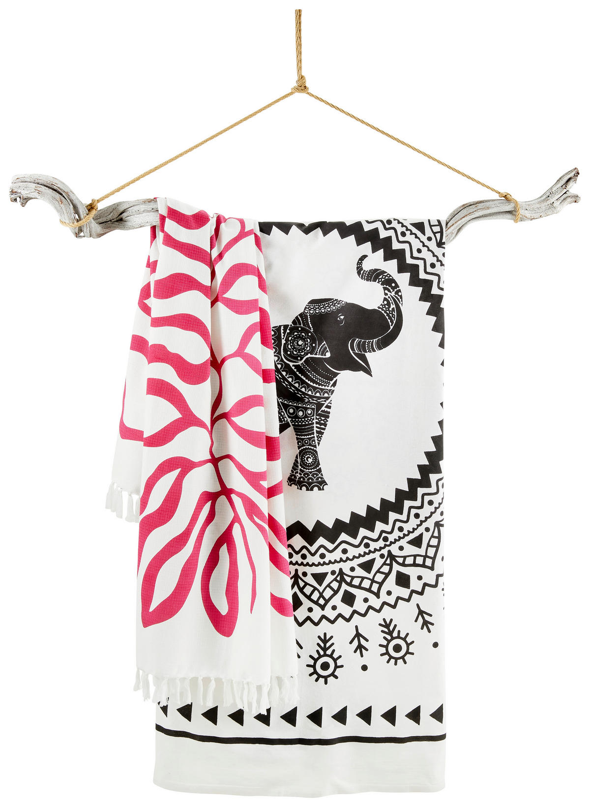 SERVIETTE DE PLAGE Circles Pink 100/180 cm  - Pink, Design, Textil (100/180cm) - Esposa