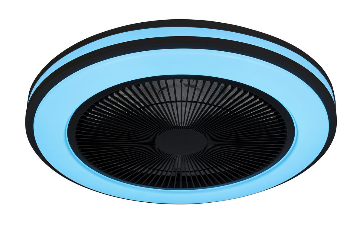 DECKENVENTILATOR - Schwarz/Weiß, Trend, Kunststoff/Metall (58/14,5cm) - Mican