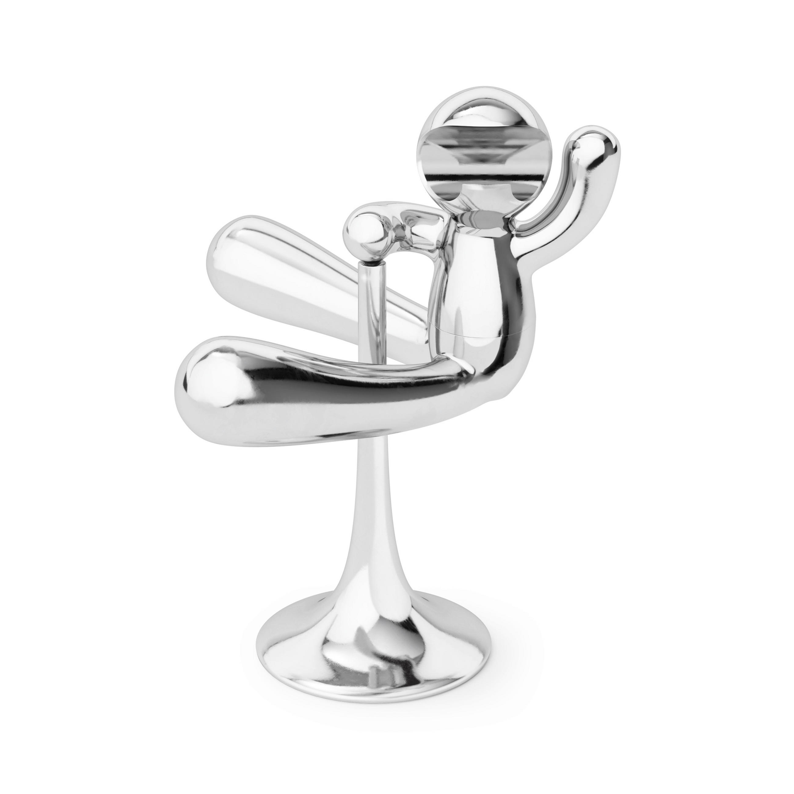 OTVARAČ ZA FLAŠE - boja hroma, Osnovno, metal/tekstil (10/9/13cm) - Umbra