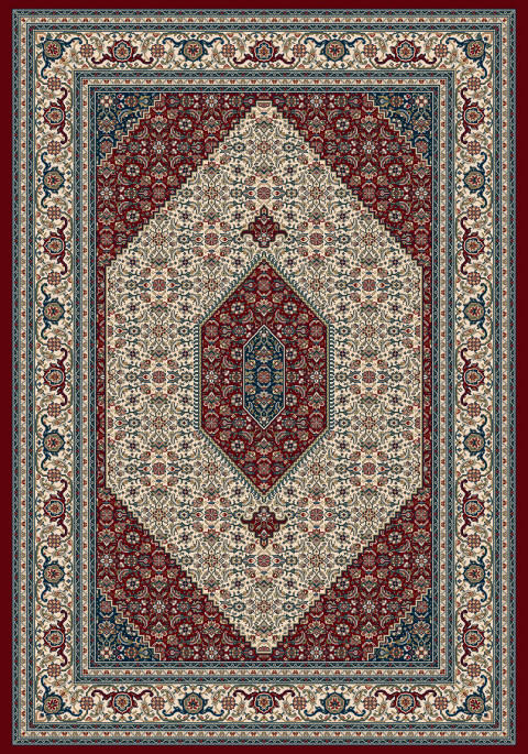 WEBTEPPICH 240/340 cm Ferrara Creme, Rot, Dunkelblau  - Rot/Creme, LIFESTYLE, Textil (240/340cm)