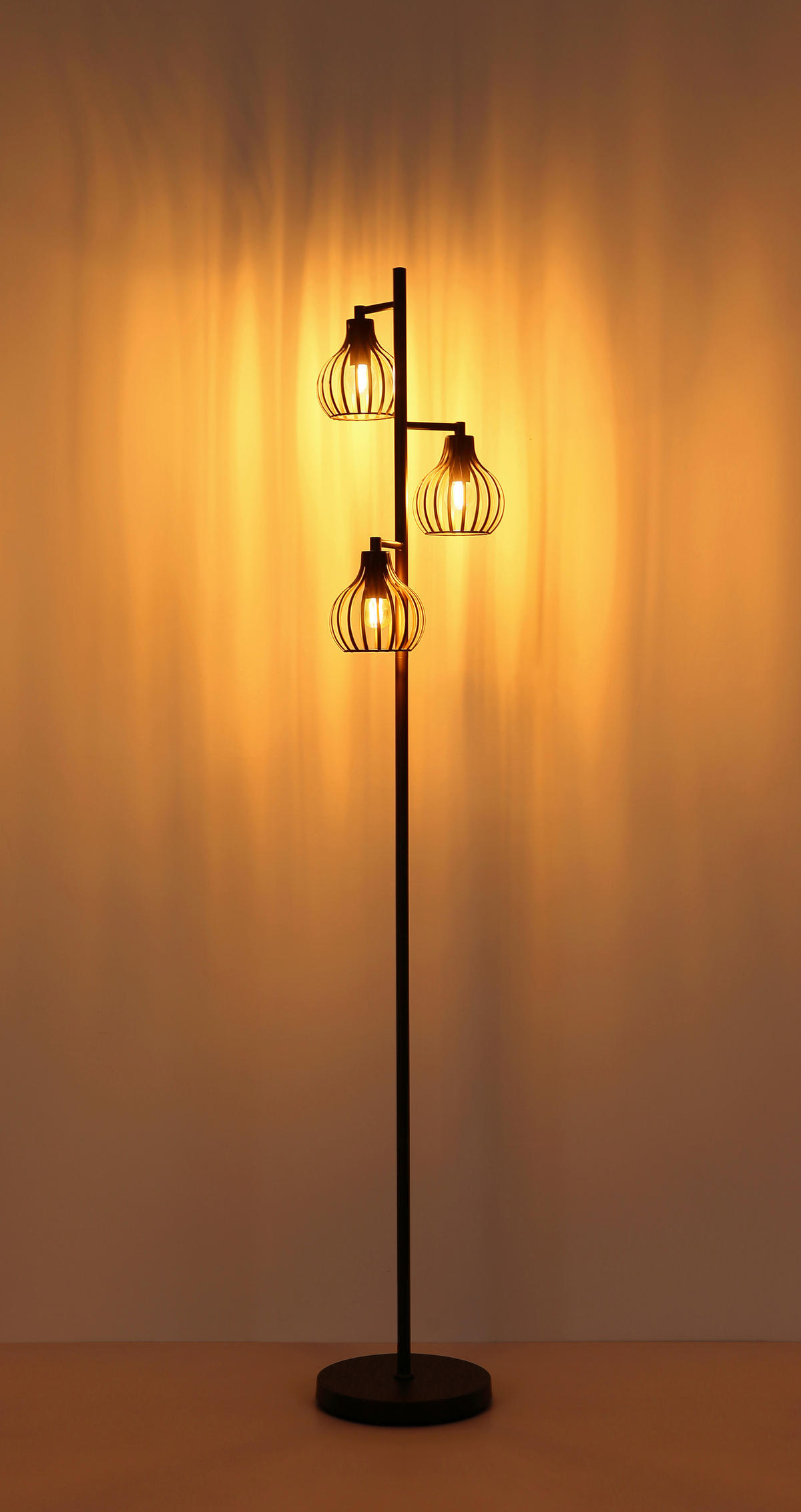 STEHLEUCHTE 31/161 cm    - Rostfarben/Schwarz, Design, Kunststoff/Metall (31/161cm) - Globo