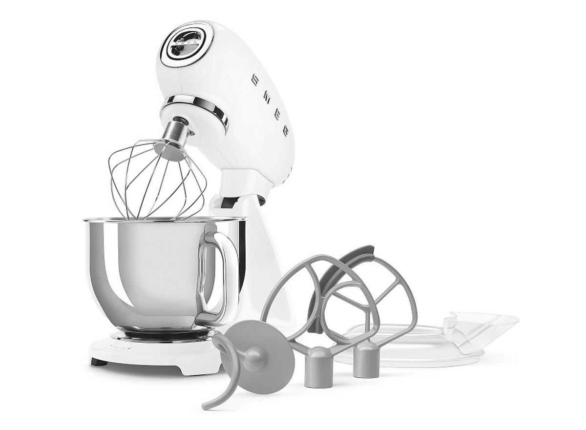 KÜCHENMASCHINE 50´S STYLE SMF05CREU  - Alufarben/Weiß, Basics, Metall (40,2/37,8/22,1cm) - SMEG