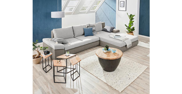 ECKSOFA Beige Webstoff - Beige/Creme, Design, Kunststoff/Textil (313/215cm) - Carryhome