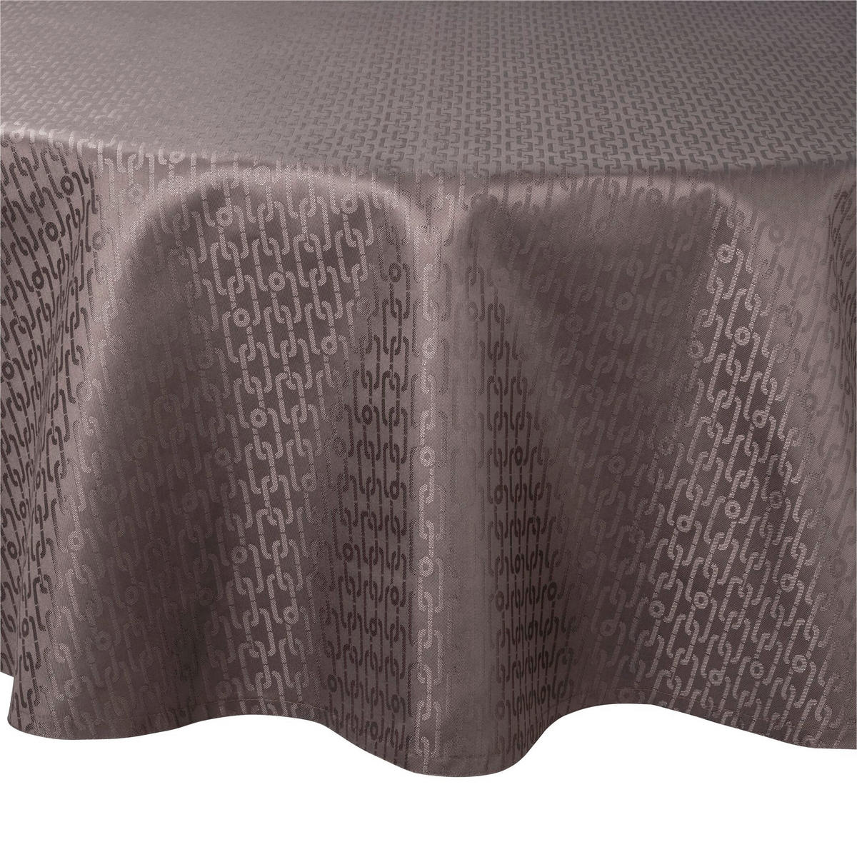 TISCHDECKE Chains 160 cm  - Taupe, Design, Textil (160cm) - Joop!
