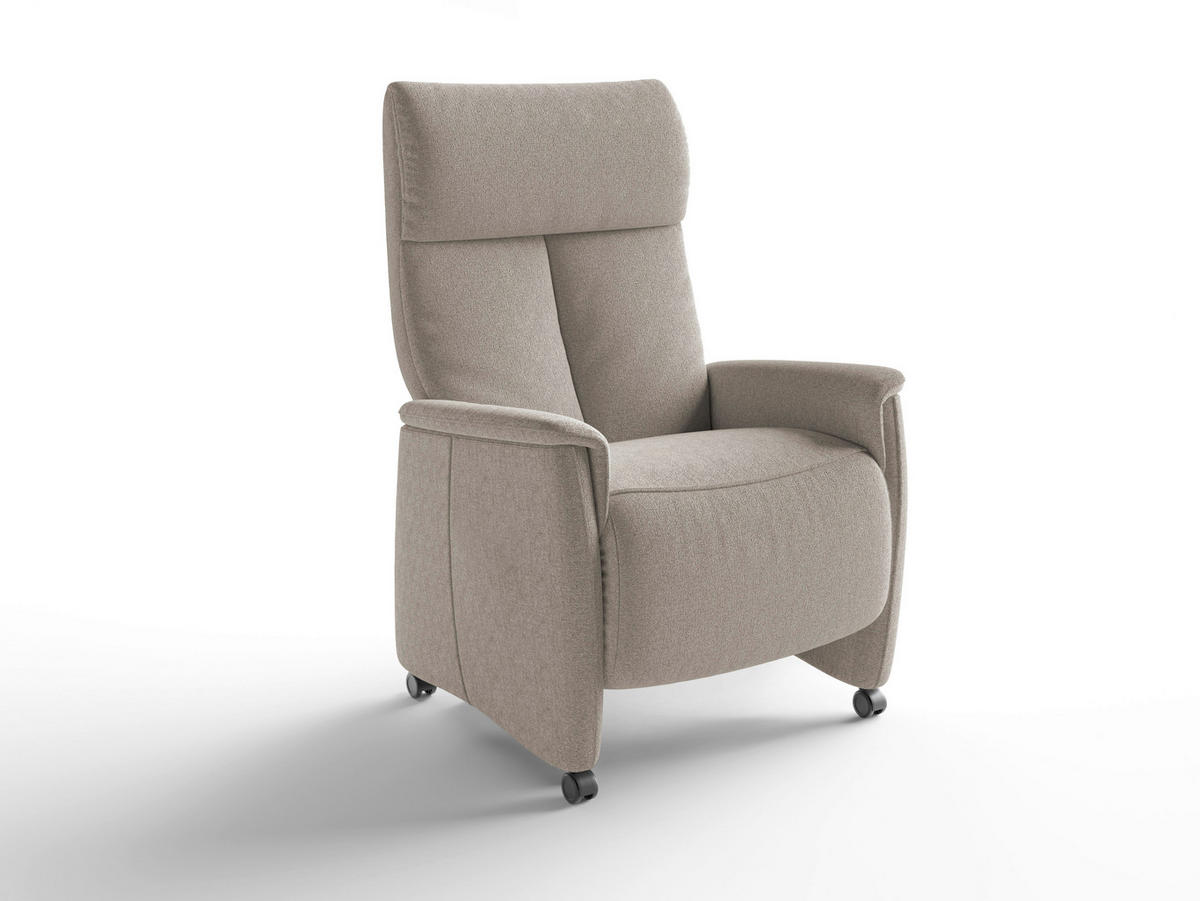 RELAXSESSEL Textil Taupe  - Taupe/Schwarz, Basics, Kunststoff/Textil (76/110/84cm) - Sit & More