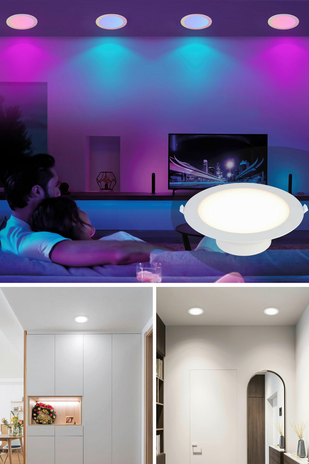 LED-SPOTKOPF 22,8/7,8 cm   - Weiß, Basics, Kunststoff (22,8/7,8cm) - Novel