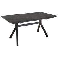 ESSTISCH in Holz, Metall 200-300/95/76 cm  - Schwarz, Basics, Holz/Metall (200-300/95/76cm) - Celina Home