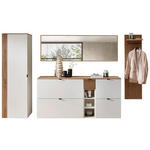 GARDEROBE 6-teilig  in 306/179/37 cm  - Weiß/Eiche Artisan, Design, Holzwerkstoff (306/179/37cm) - Voleo