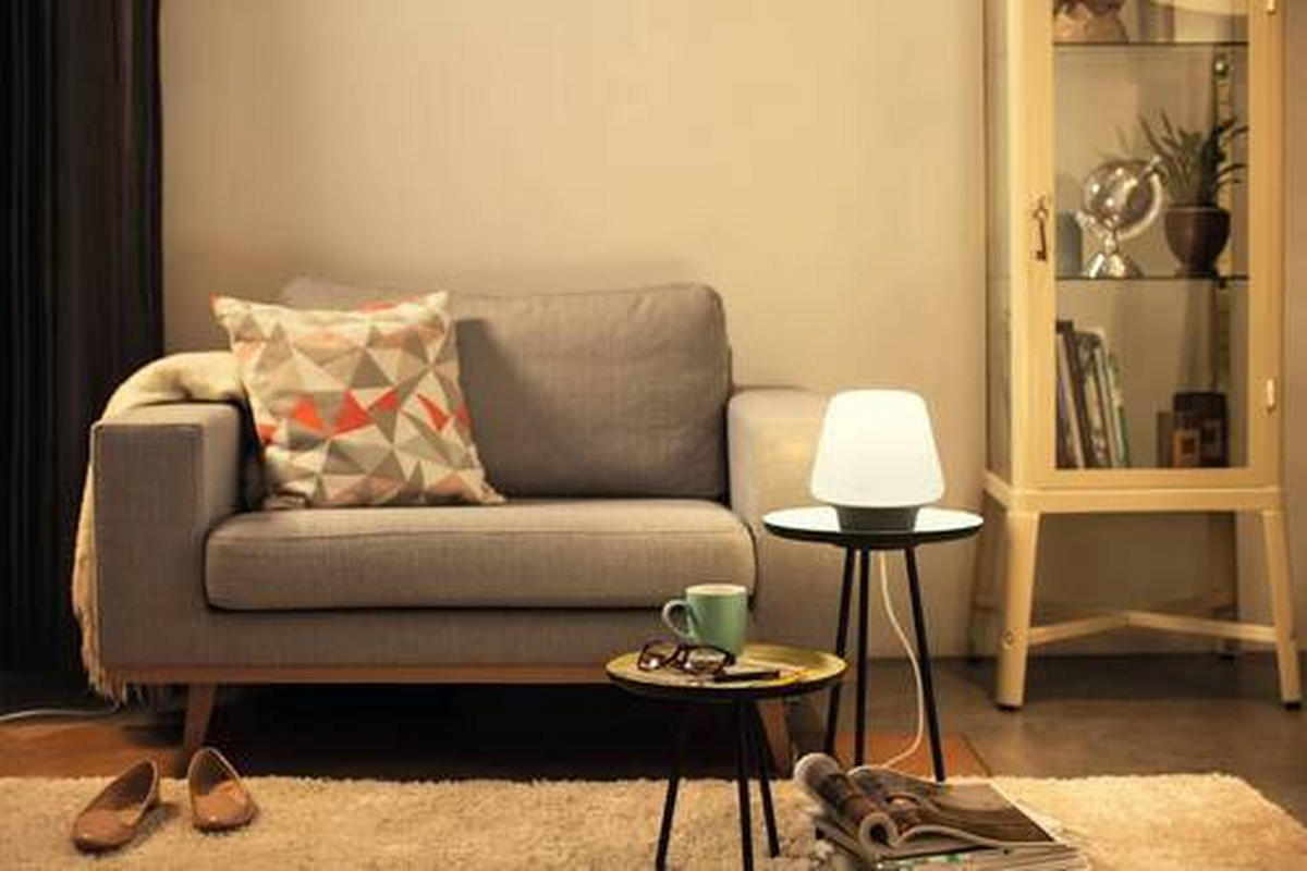 LED-TISCHLEUCHTE 8,6/9,3 cm   - Schwarz, Design, Glas (8,6/9,3cm) - Philips HUE