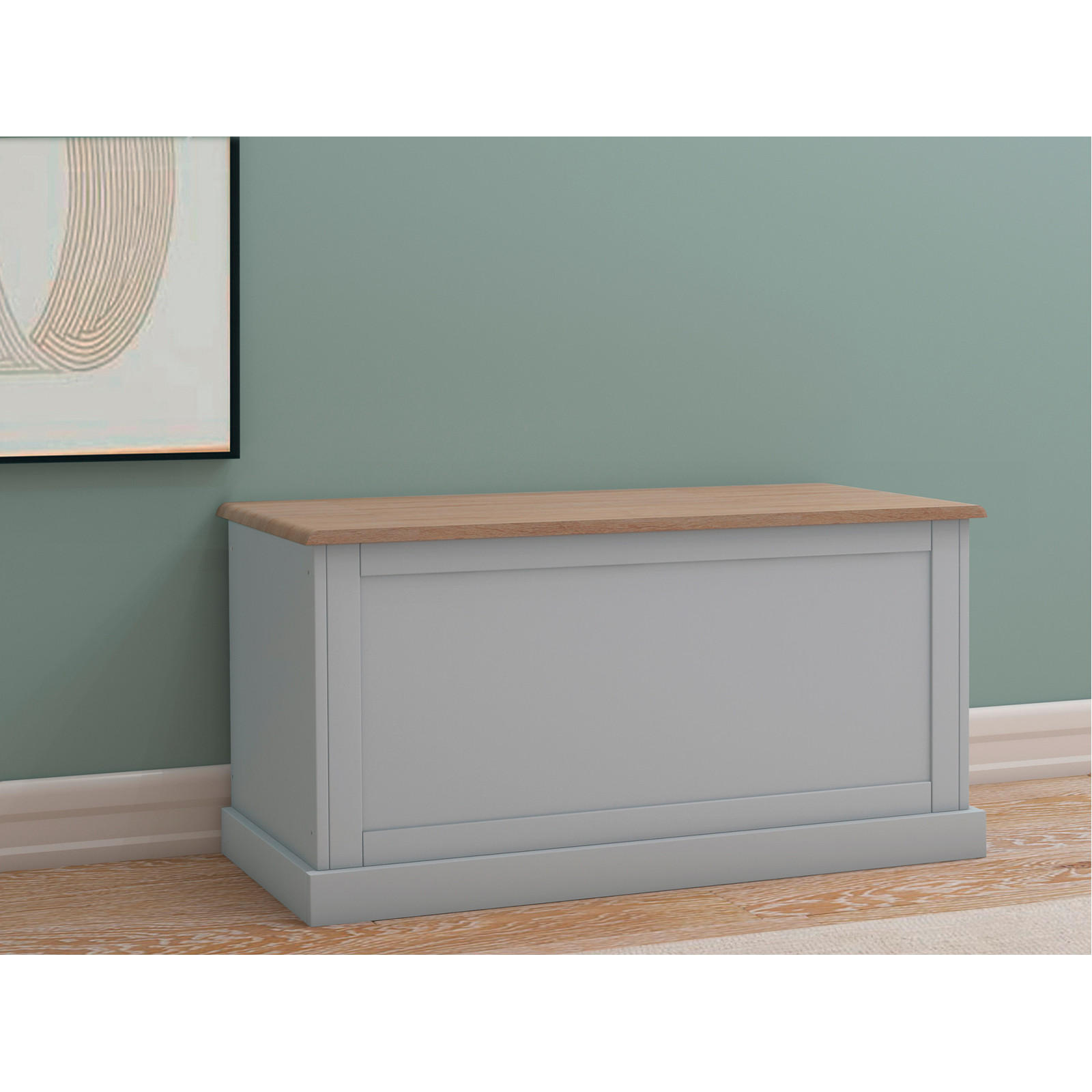 TRUHE Holzwerkstoff  - Eichefarben/Grau, Design, Holzwerkstoff (80/45/40cm) - MID.YOU