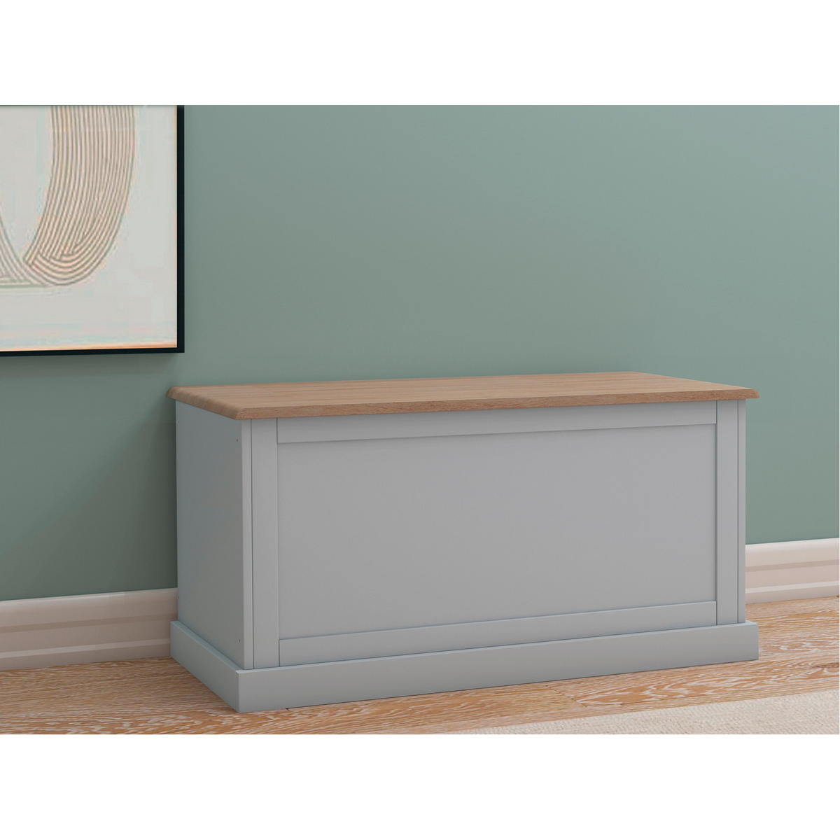 TRUHE in 80/45/40 cm  - Eichefarben/Grau, Design, Holzwerkstoff (80/45/40cm) - MID.YOU