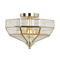 DECKENLEUCHTE  32/23 cm    - Messingfarben, Romantik / Landhaus, Glas/Metall (32/23cm) - Elstead Lighting