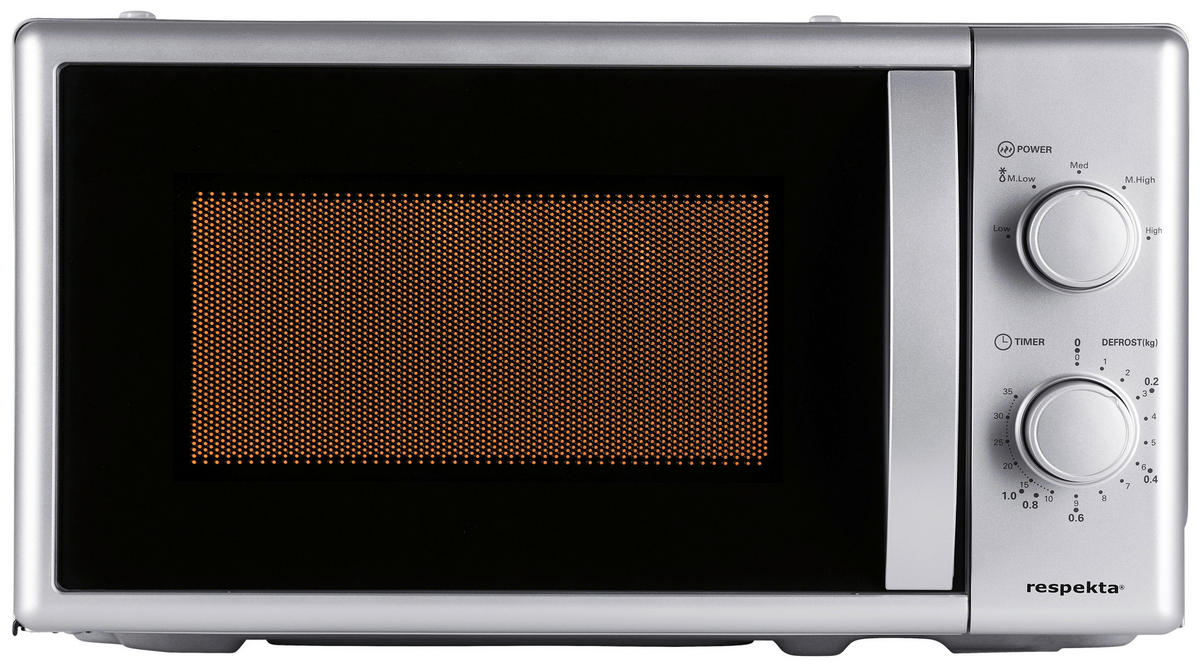 EINBAUMIKROWELLE MW700  - Edelstahlfarben, Trend, Glas/Kunststoff (45,2/30,6/26,2cm) - Respekta